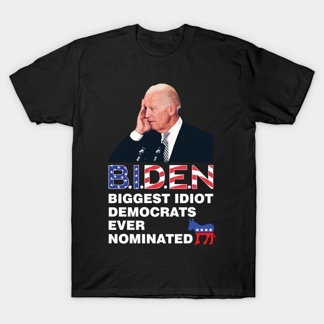 Anti Joe Biden Trump 2020 Puppet GOP Conservative Ukraine Sleepy Creepy Dementia T-Shirt by Shirtsurf